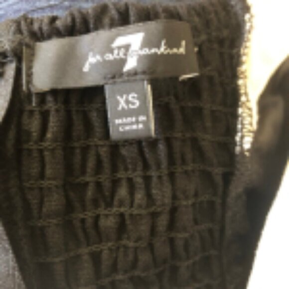 7 For All Mankind Colorblock Cropped Top XS - Picture 10 of 10